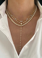 Paperclip Chain and Diamond Necklace