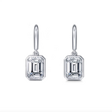 French Drop Bezel Set Diamond Earrings